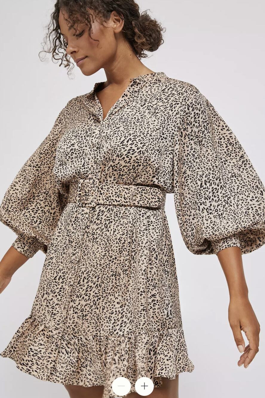 Anthropologie Mare Mare Laurie Cheetah Mini Dress